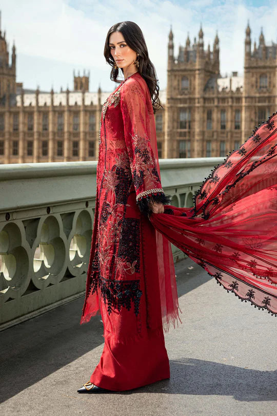 Maria B Soirée WF-09-06 Red Organza Suit stitched for Canada customers – Pakistanimoda.