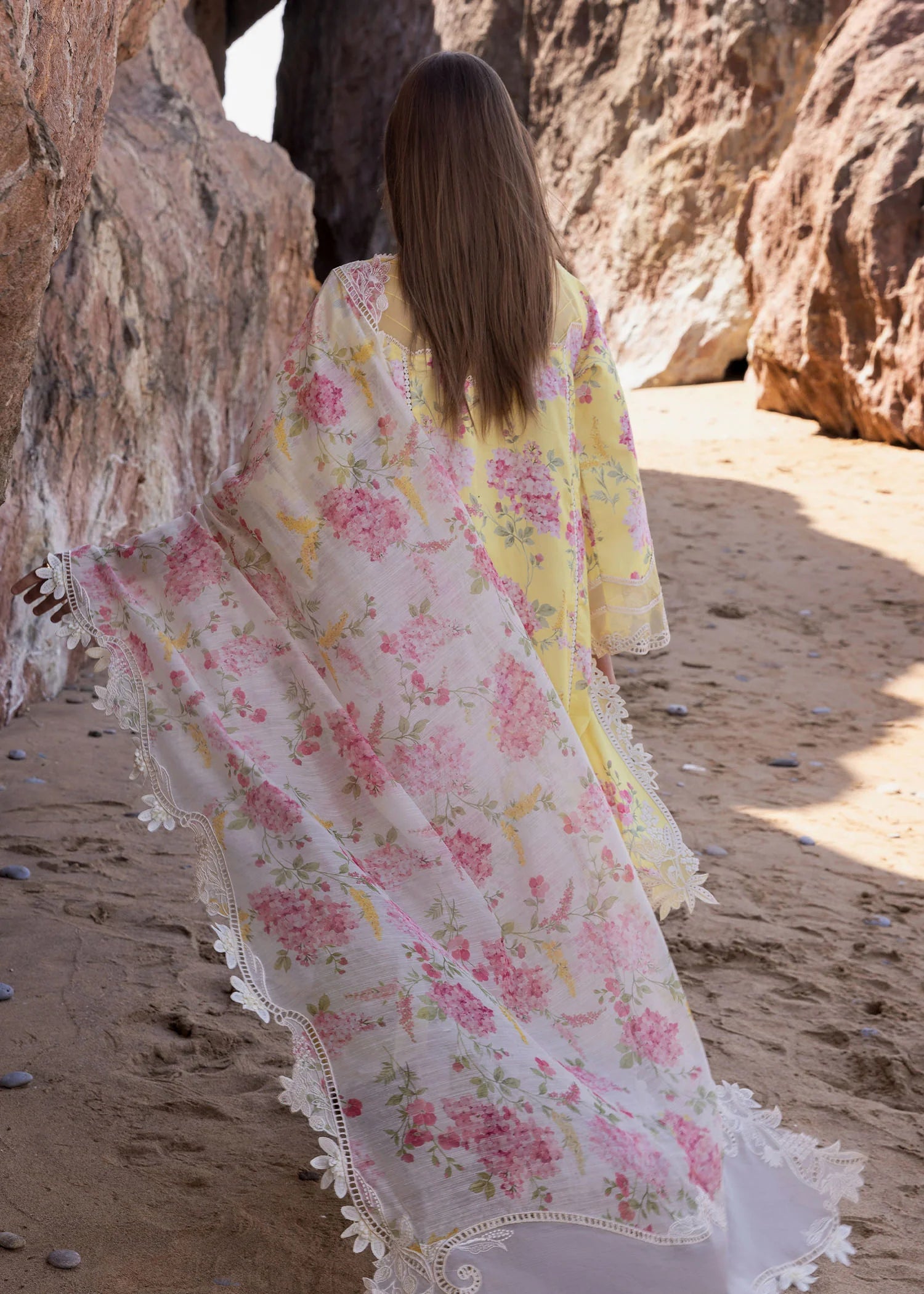 Who'S That Girl - D3 A- Sunflower Embroidered Lawn Outfit By- Crimson