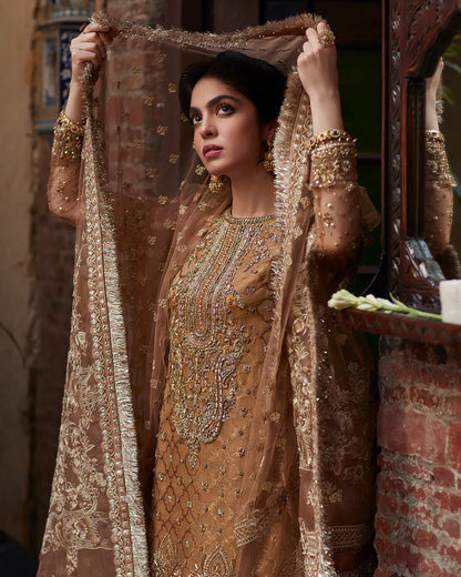 Yesra-Embellished chiffon Shirt with Trouser-By-Faiza saqlain