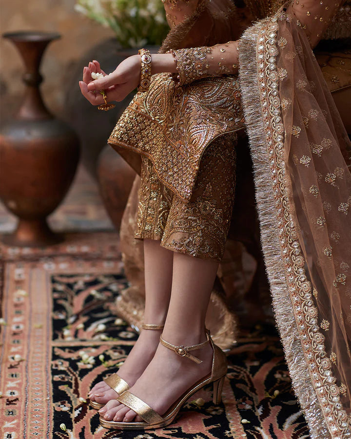 Yesra-Embellished chiffon Shirt with Trouser-By-Faiza saqlain