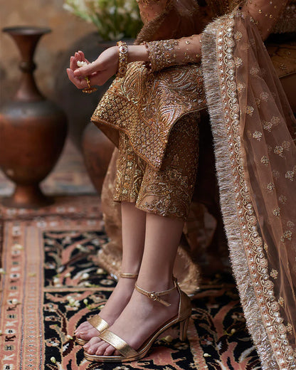 Yesra-Embellished chiffon Shirt with Trouser-By-Faiza saqlain