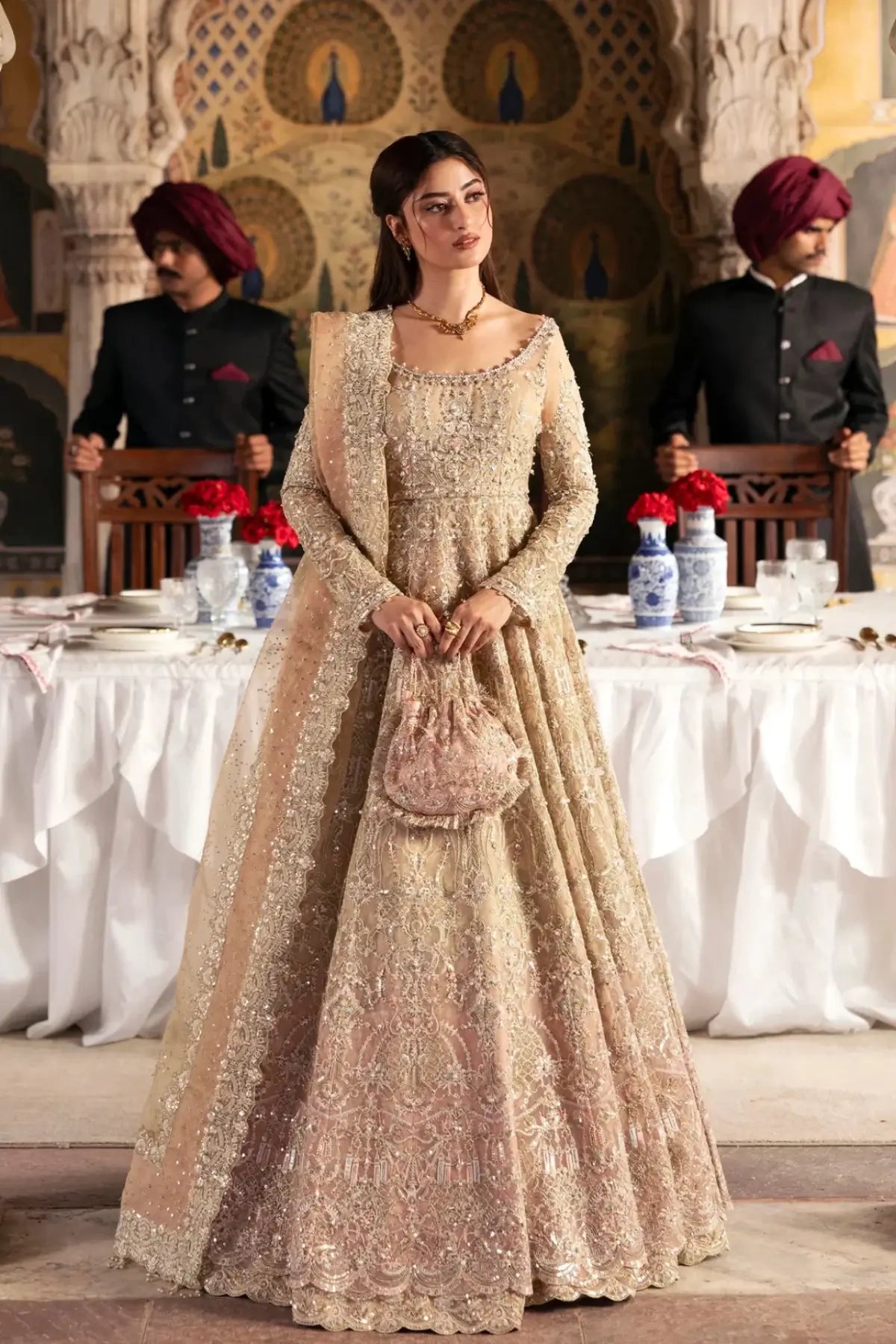 Zaariya Nude Pink Ombre Organza Stitched Peshwas Lehenga – Kanwal Malik Maahi Festive 26