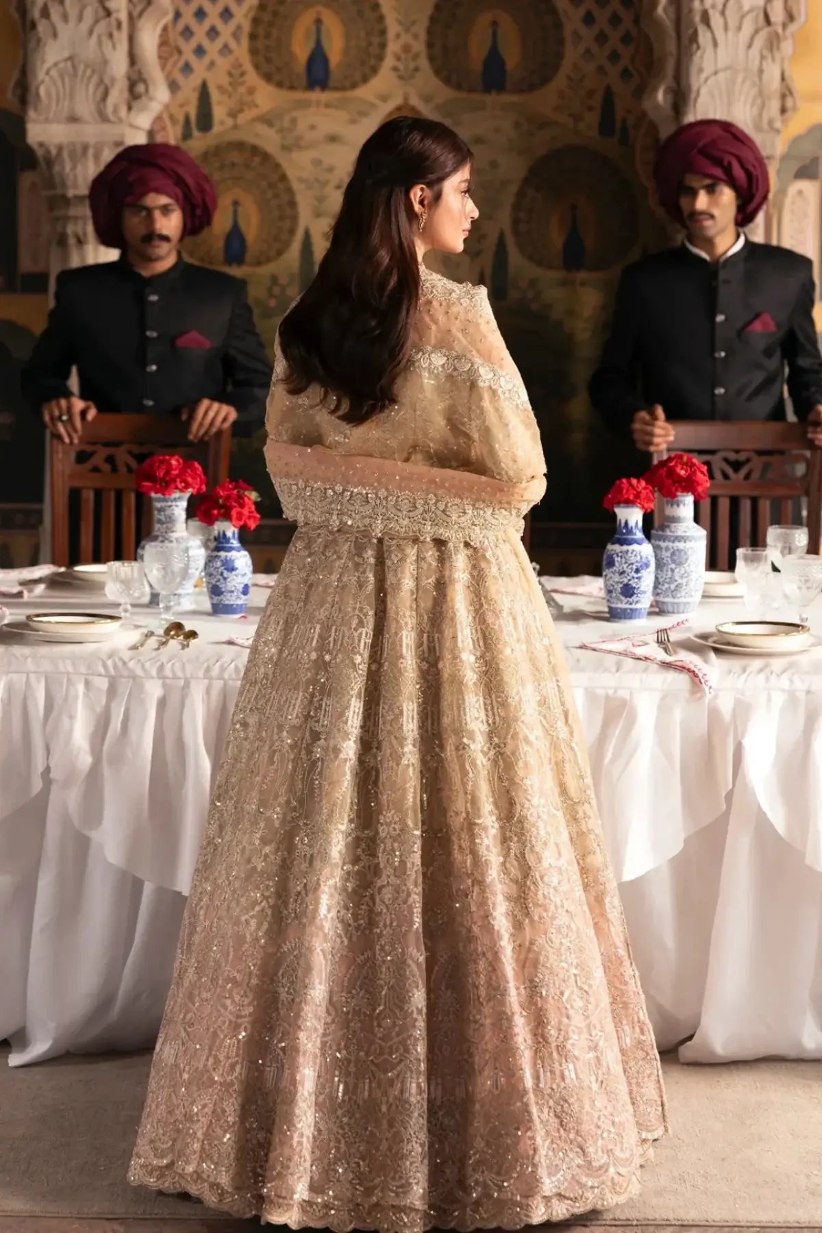 Zaariya Nude Pink Ombre Organza Stitched Peshwas Lehenga – Kanwal Malik Maahi Festive 26