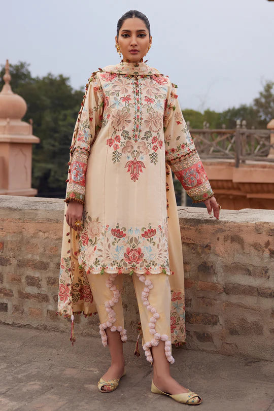 Zahara 07-B- A Desert Serenade Lawn Outfit By- Elan