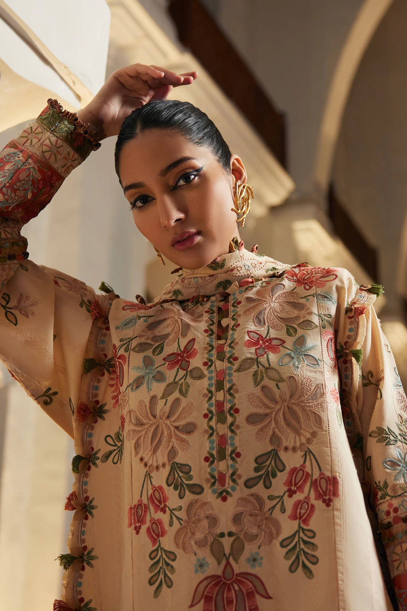 Zahara 07-B- A Desert Serenade Lawn Outfit By- Elan