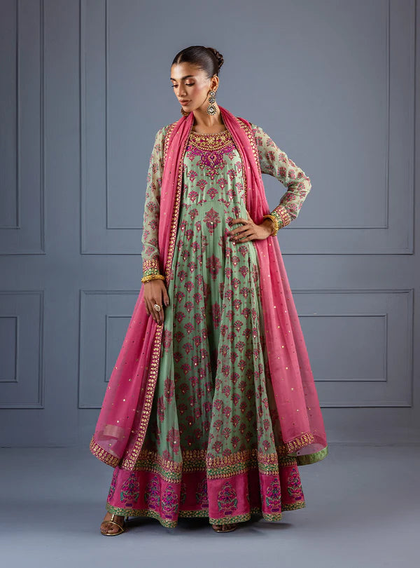 Zainab Chottani stitched embroidered dress with intricate detailing, perfect for weddings and festive events. Available for worldwide shipping to the USA, UK, Canada, and more.
