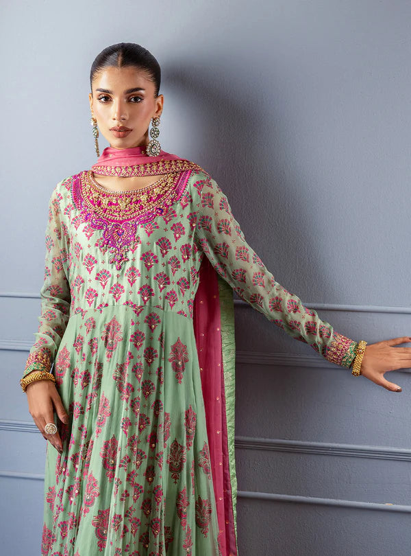 Zainab Chottani stitched embroidered dress with intricate detailing, perfect for weddings and festive events. Available for worldwide shipping to the USA, UK, Canada, and more.