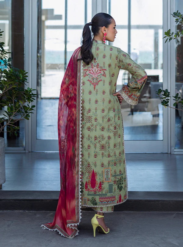Zaira-Lovely Light Olive Green 3- piece Lawn Suit By-Zainab Chottani