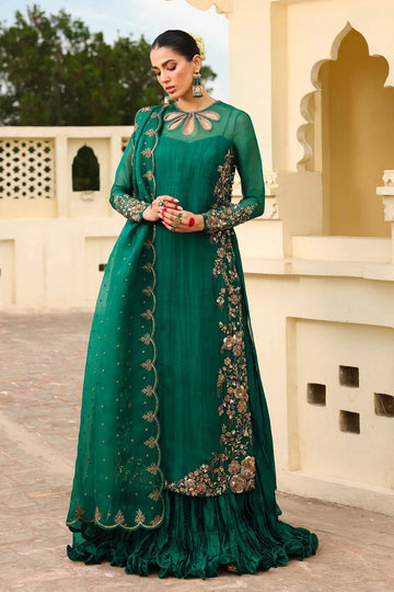 Zamrood Ara- Formal South Asian Attire with Heritage Embellishments
