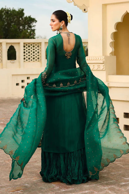 Zamrood Ara- Formal South Asian Attire with Heritage Embellishments