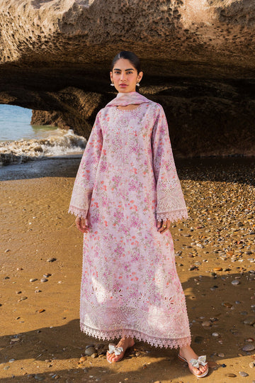 Zar- Baby Pink Embroidered Luxury Lawn'25 Outfit By- Afrozeh