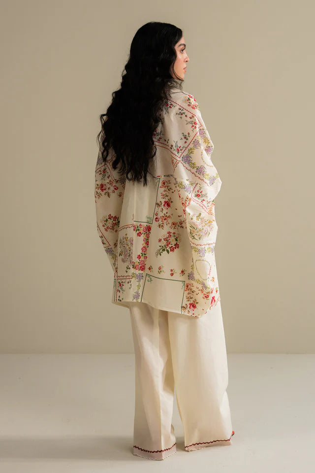 Zarya-9A Coco by Zara Shahjahan casual lawn suit with floral print