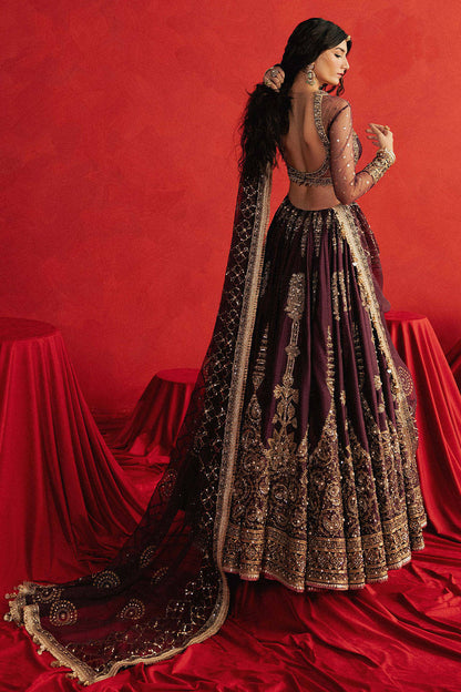 Zeb-un-Nissa royal purple bridal lehenga by Mohsin Naveed Ranjha