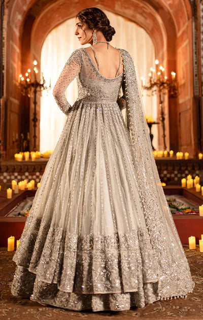 Zemira- Bridal Hand-Embellished Net Peshwas