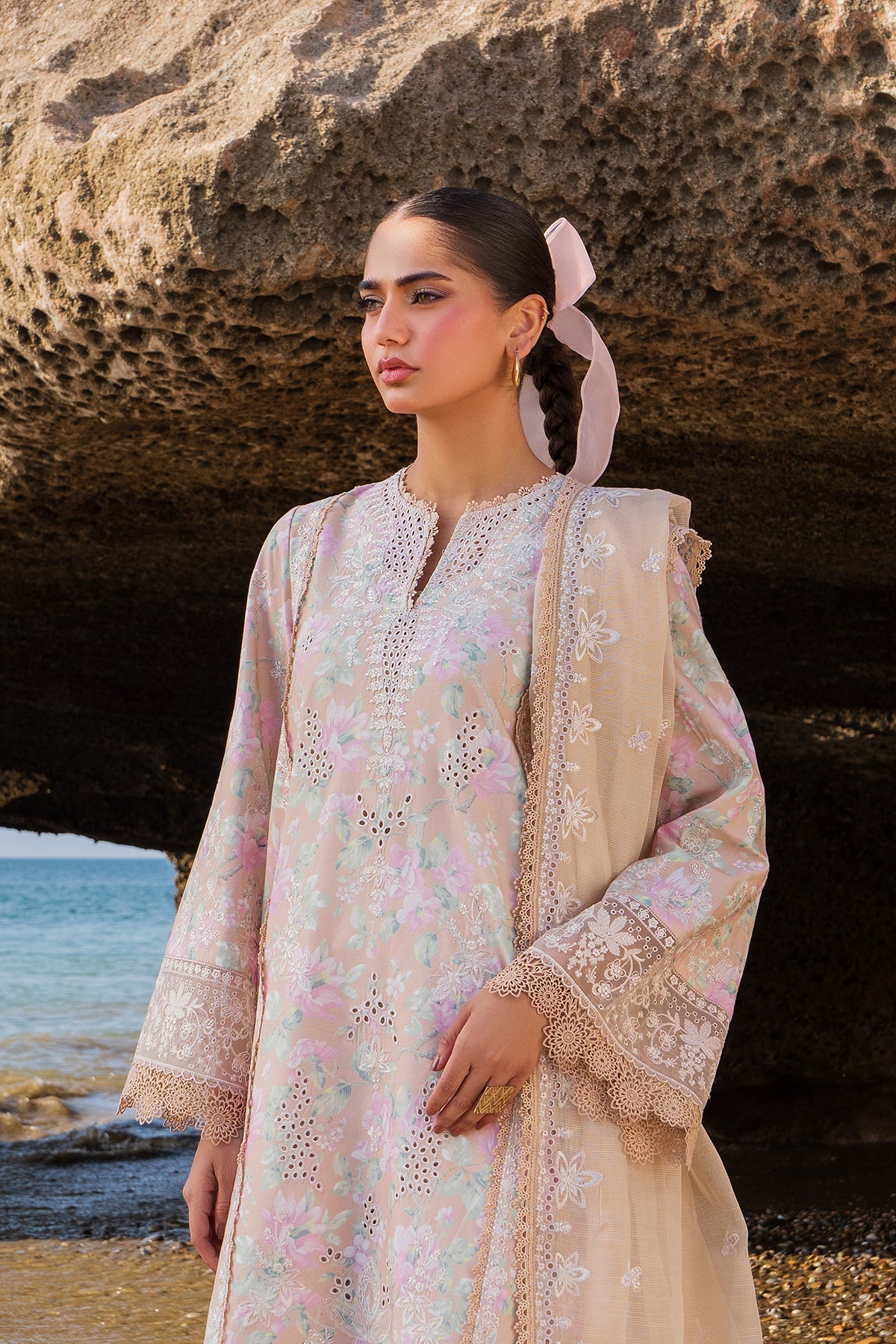 Zephyria- Skin Embroidered Luxury Lawn'25 Outfit By- Afrozeh
