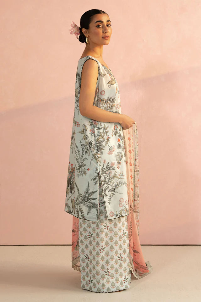 Zoe-7A Pakistani Summer Lawn Outfit '25 By- Zara Shahjahan