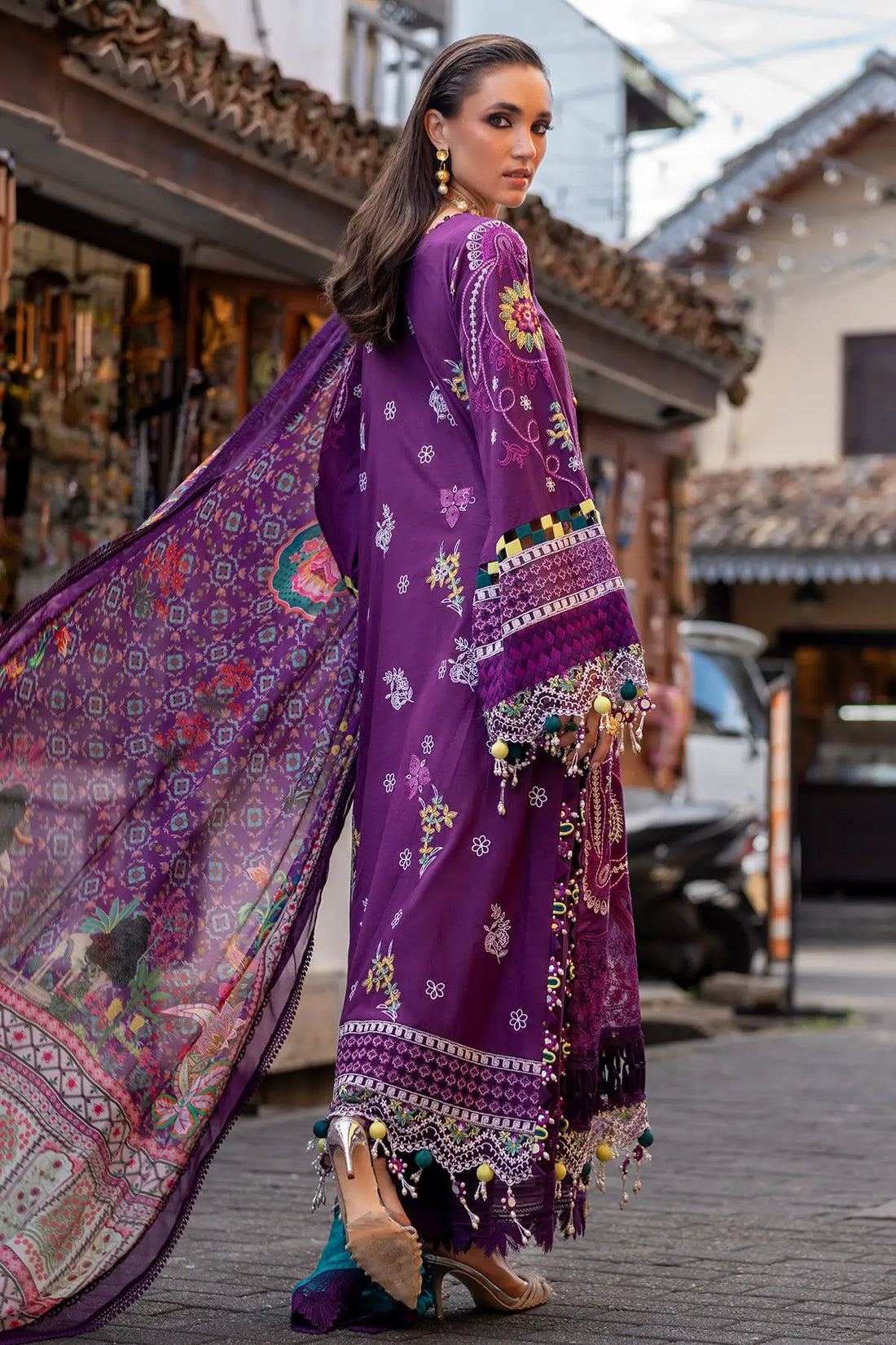 Zoila Neroli Luxury Lawn 26 designer suit Annus Abrar royal purple