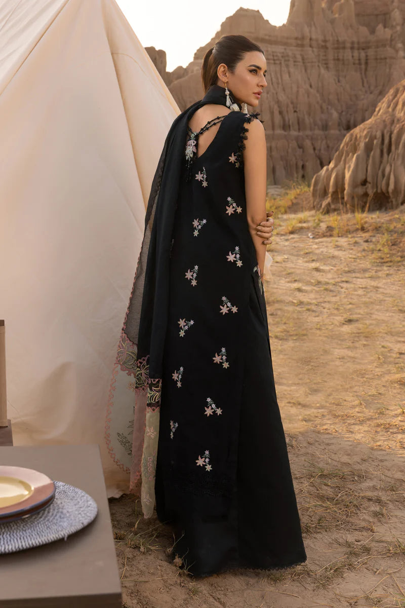 Zoya- Black Premium Lawn Eid Edit' 25 Ensemble By- Rang Rasiya