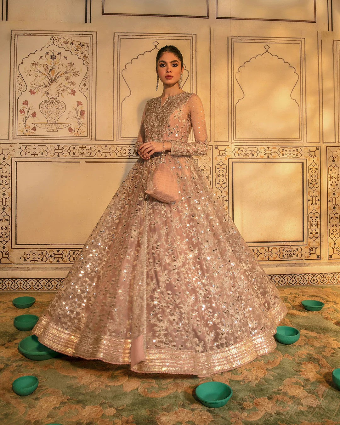 Zumar - Pink Anarkali Frock By Faiza Saqlain
