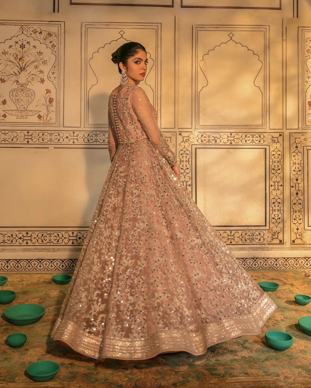 Zumar - Pink Anarkali Frock By Faiza Saqlain
