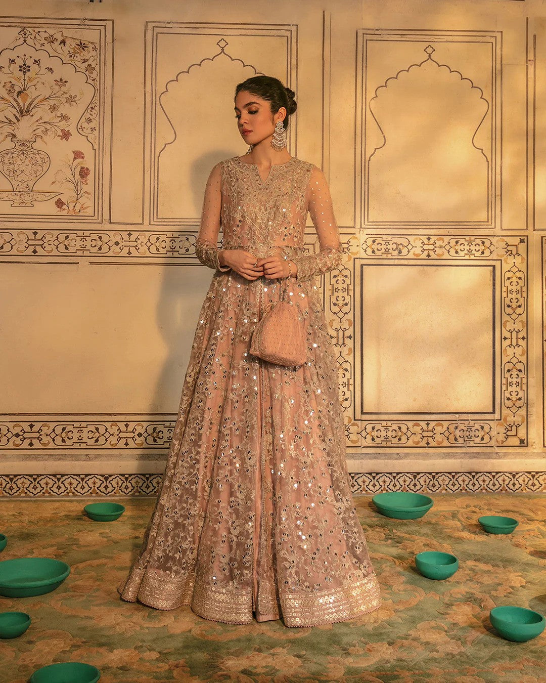 Zumar - Pink Anarkali Frock By Faiza Saqlain