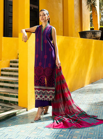 Zynah-1B Chikankari Lawn Outfit '25 By- Zainab Chottani