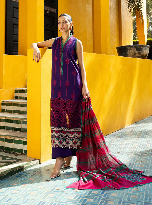 Zynah-1B Chikankari Lawn Outfit '25 By- Zainab Chottani